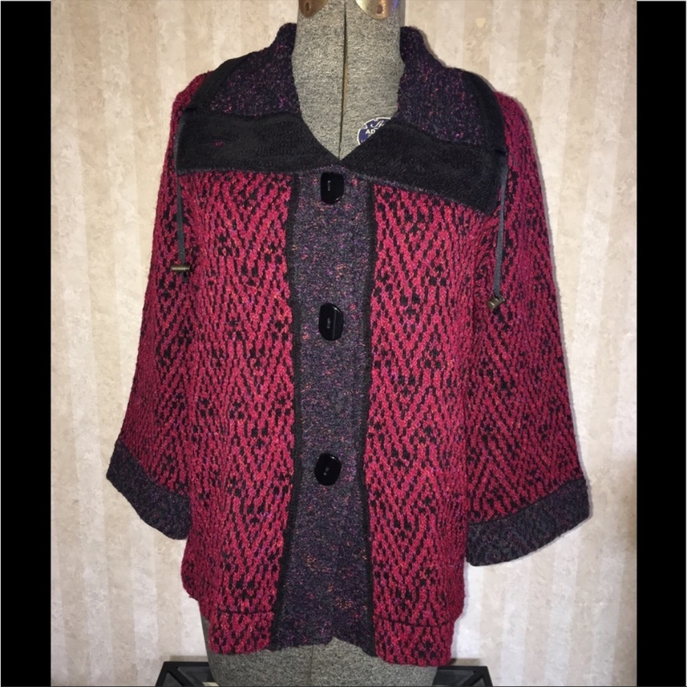 JM Collection‎ 3/4 Sleeve Cardigan Sweater